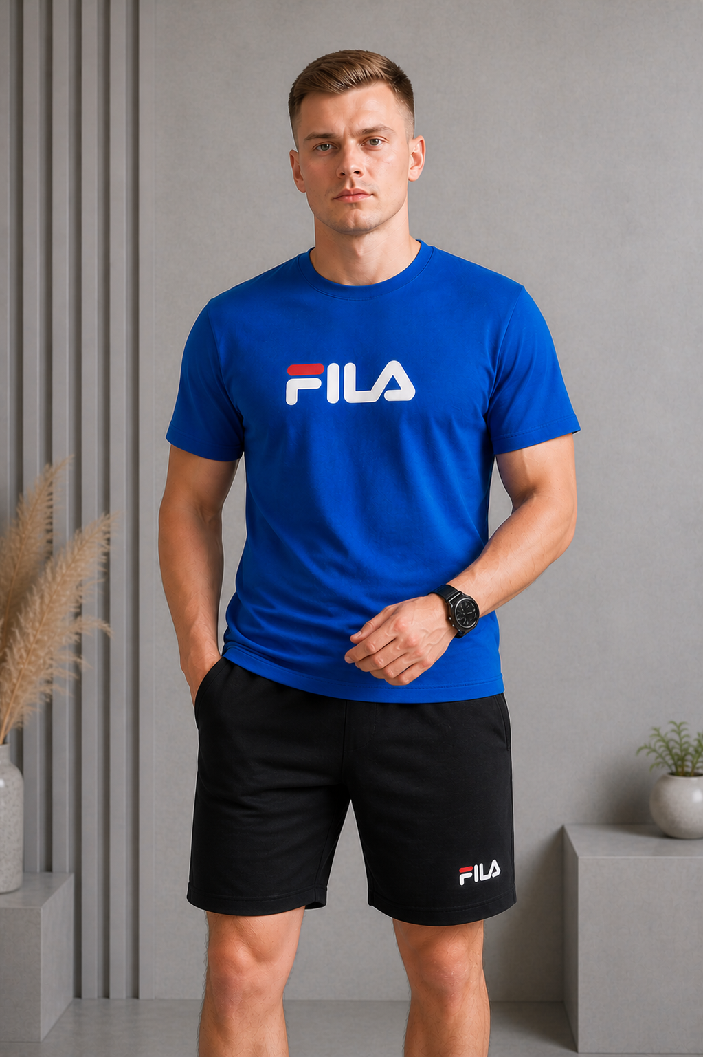 Костюм Fila — синій / чорний